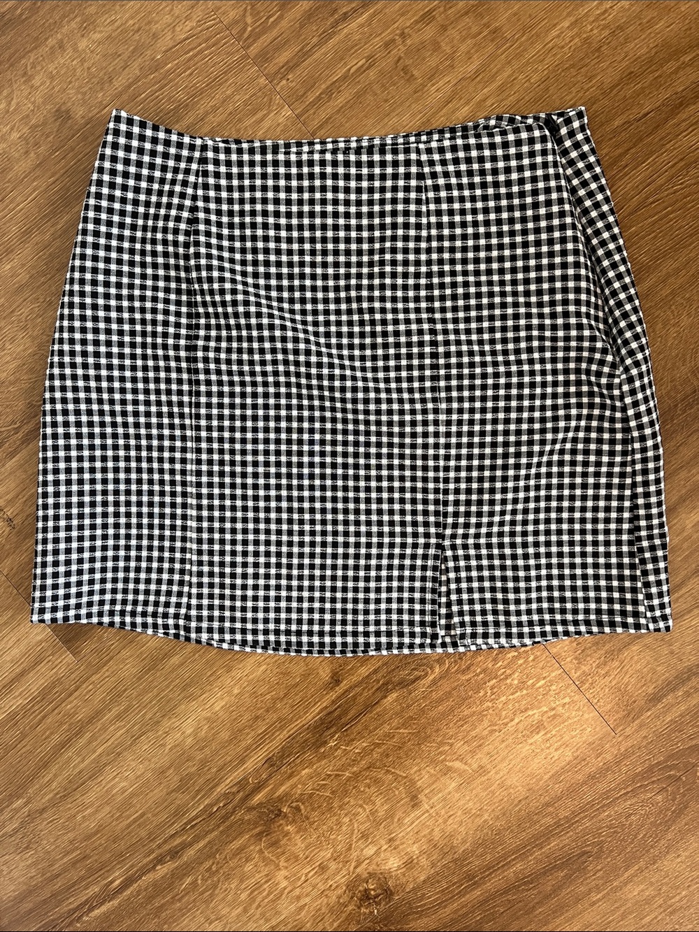 Forever 21 Black and White Gingham Mini Skirt